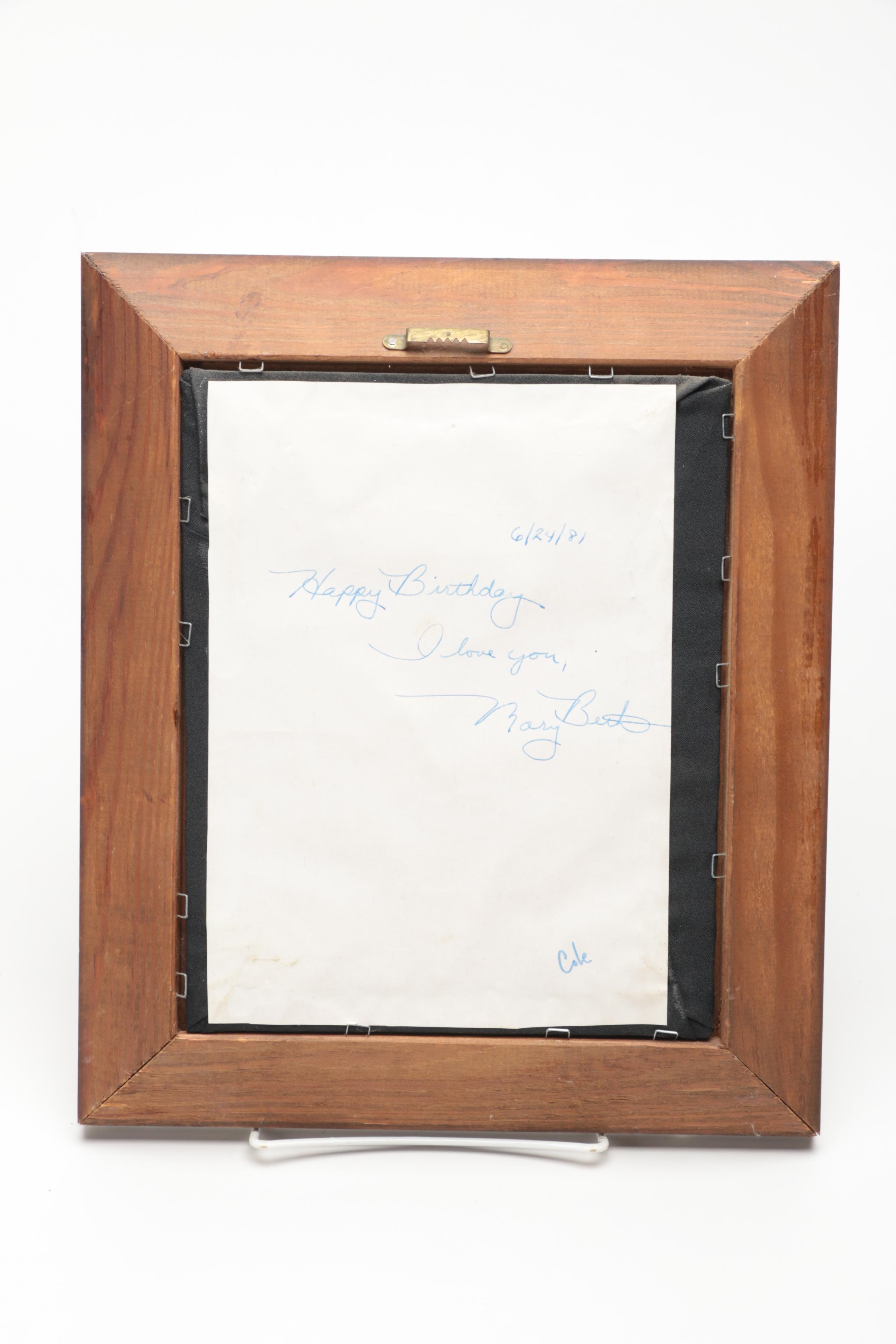 Framed Wire Artwork of a Unicorn