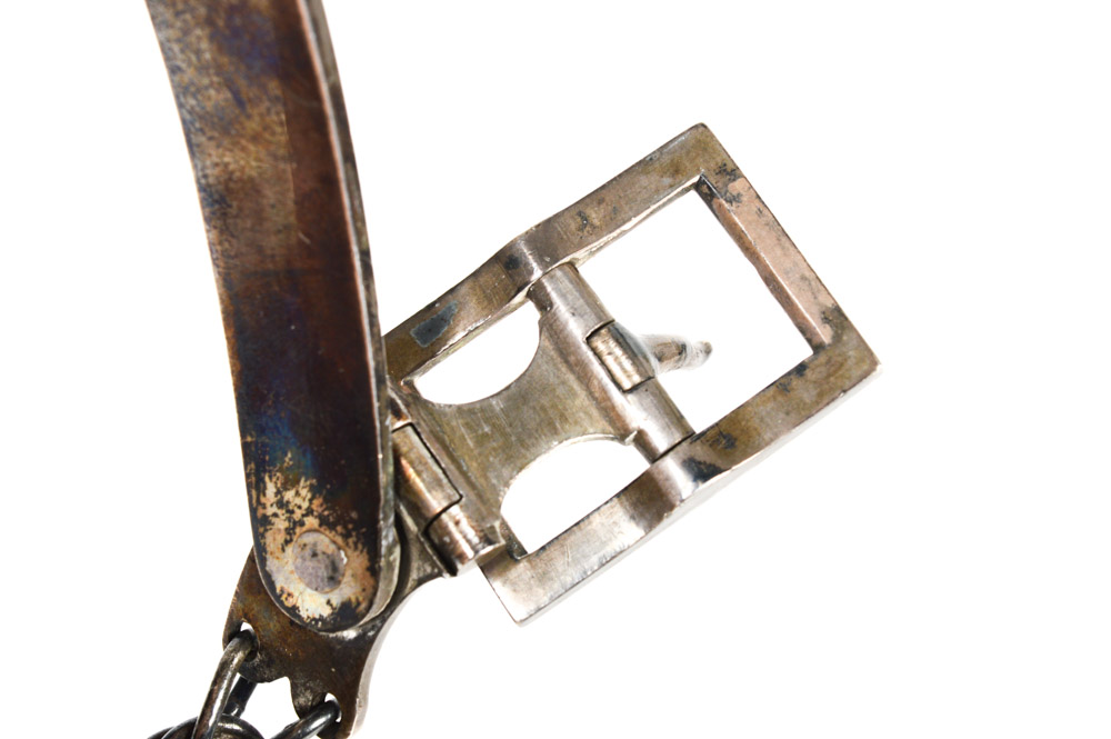 Antique Metal Spurs with Silver Inlay