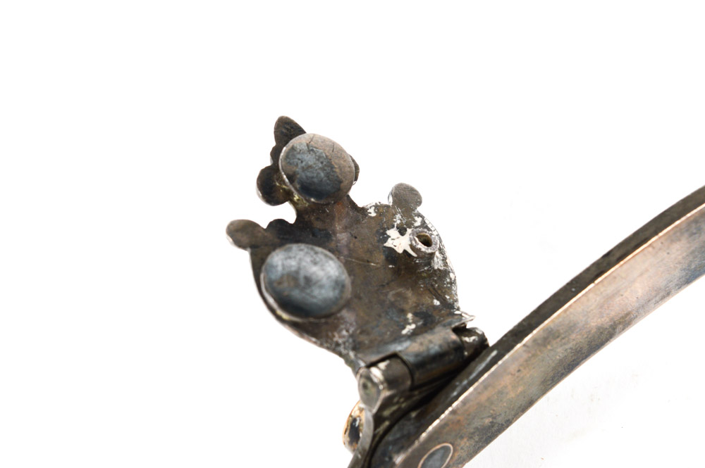 Antique Metal Spurs with Silver Inlay