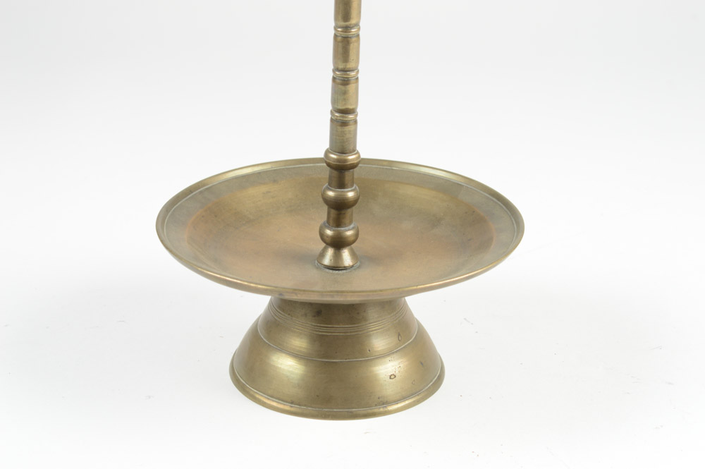 Antique Brass Two Level Candle Holder