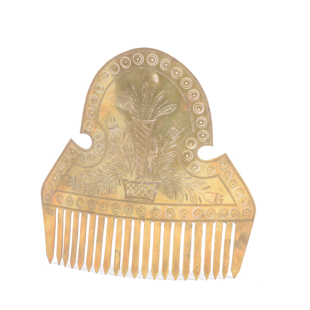 Antique Brass Hair Comb