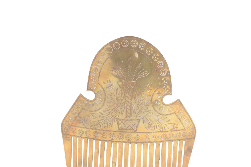 Antique Brass Hair Comb