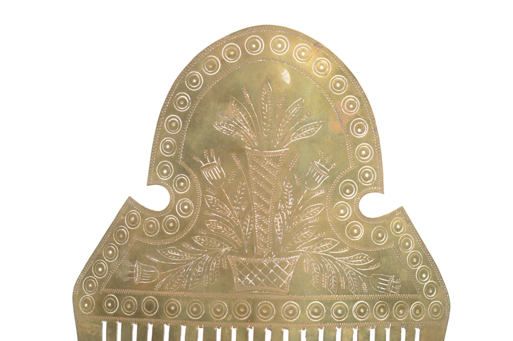 Antique Brass Hair Comb