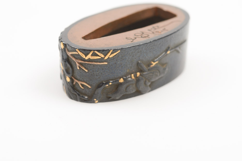 Antique Japanese Kashira Butt Cap and Fuchi Hilt Collar