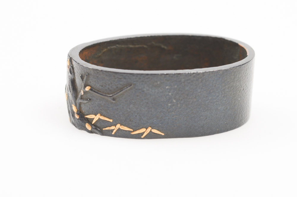 Antique Japanese Kashira Butt Cap and Fuchi Hilt Collar