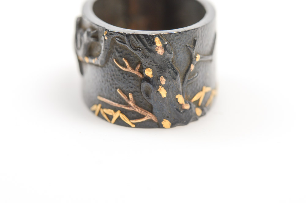 Antique Japanese Kashira Butt Cap and Fuchi Hilt Collar