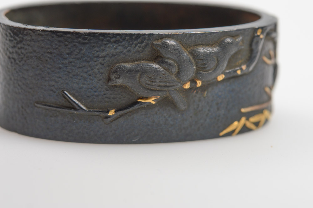 Antique Japanese Kashira Butt Cap and Fuchi Hilt Collar