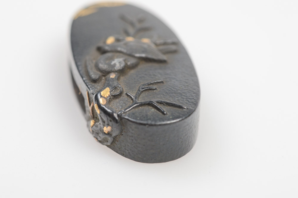 Antique Japanese Kashira Butt Cap and Fuchi Hilt Collar