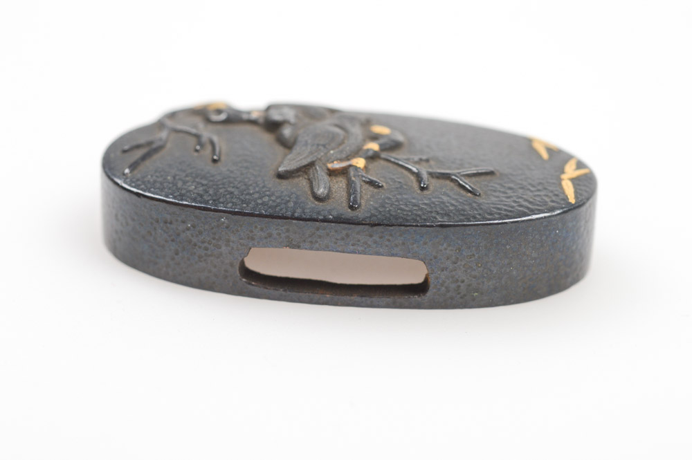 Antique Japanese Kashira Butt Cap and Fuchi Hilt Collar