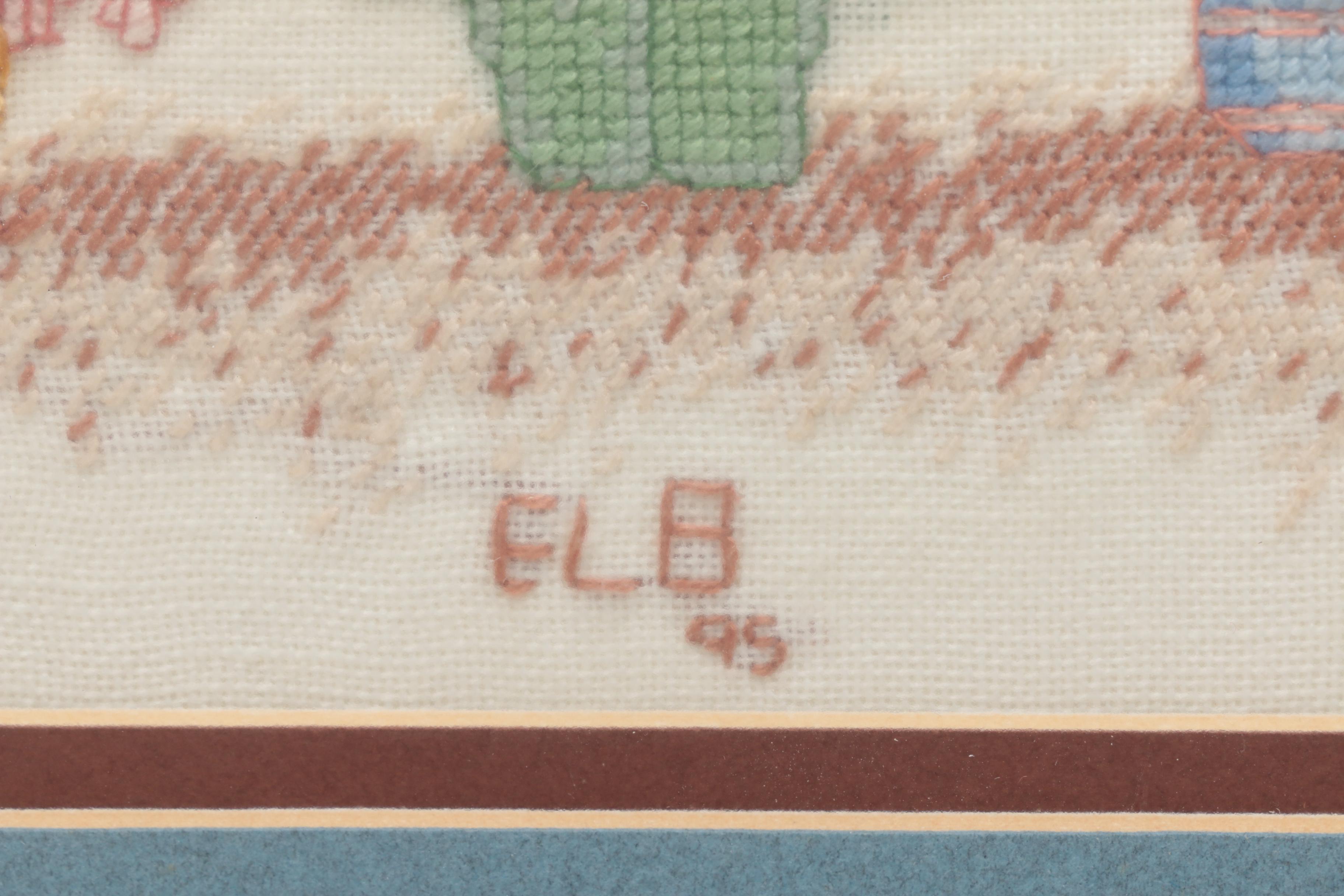 Needlepoint Artwork of Five Women