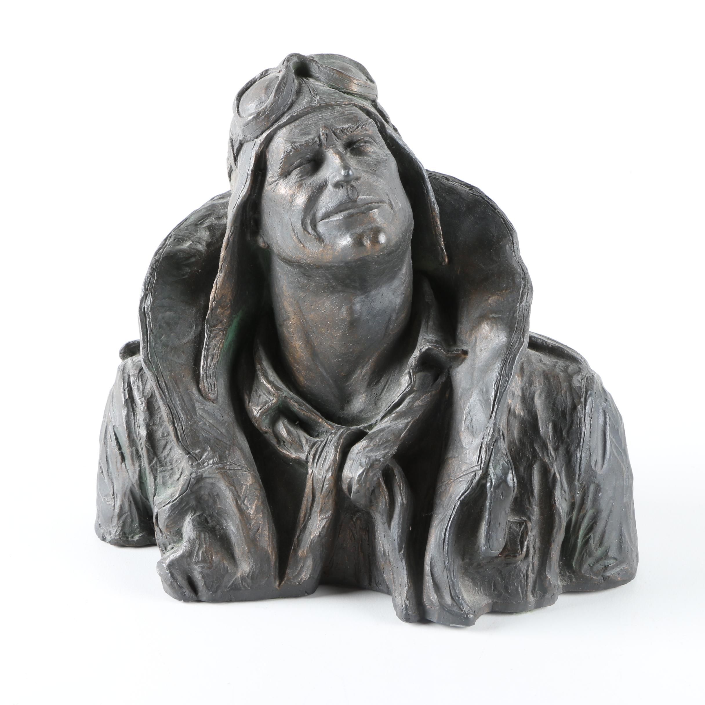 Charles Lindbergh Bust by Michael Garman