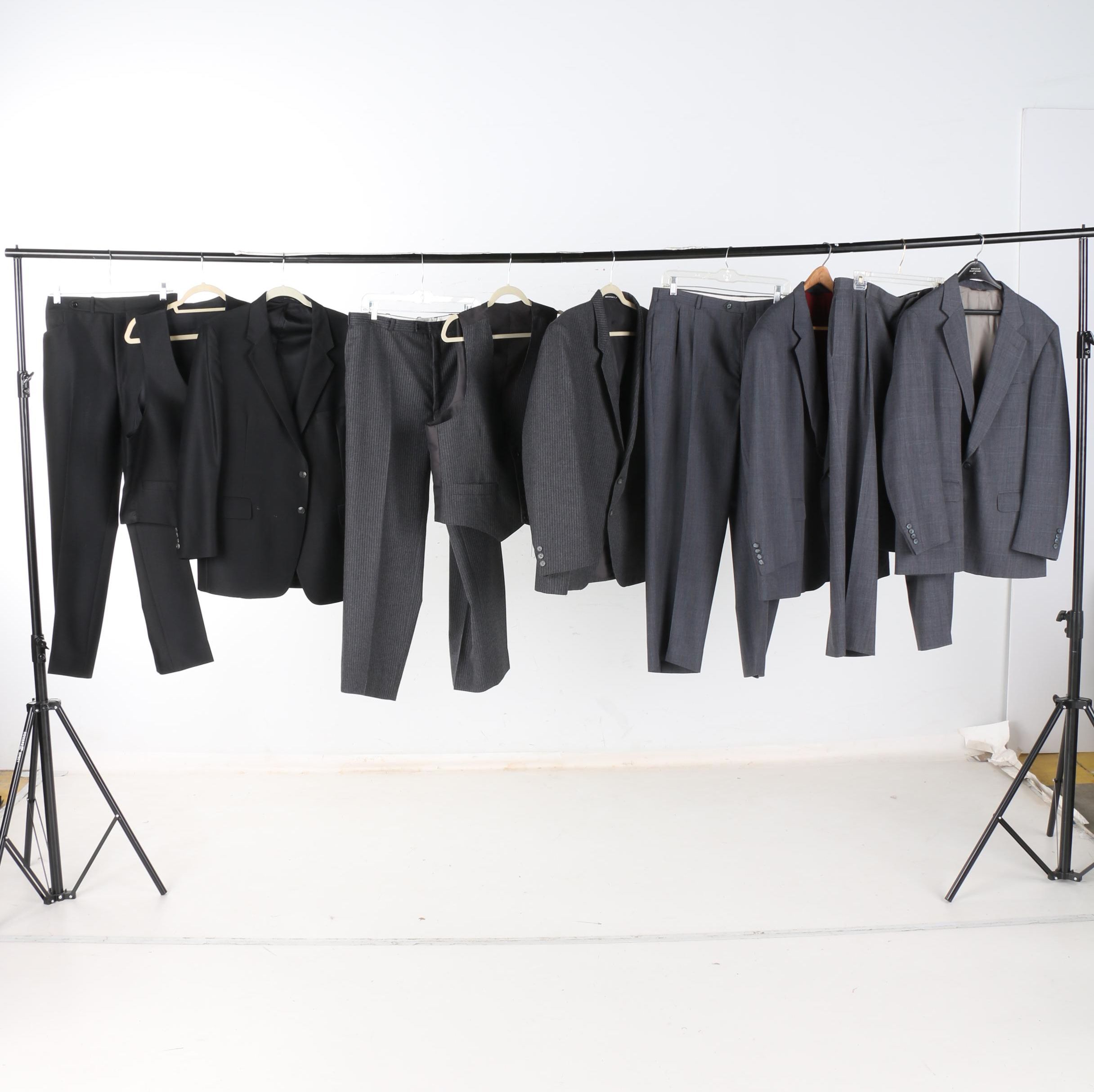 Collection on Men's Suits Featuring Eural Griffe Argent and Cricketeer