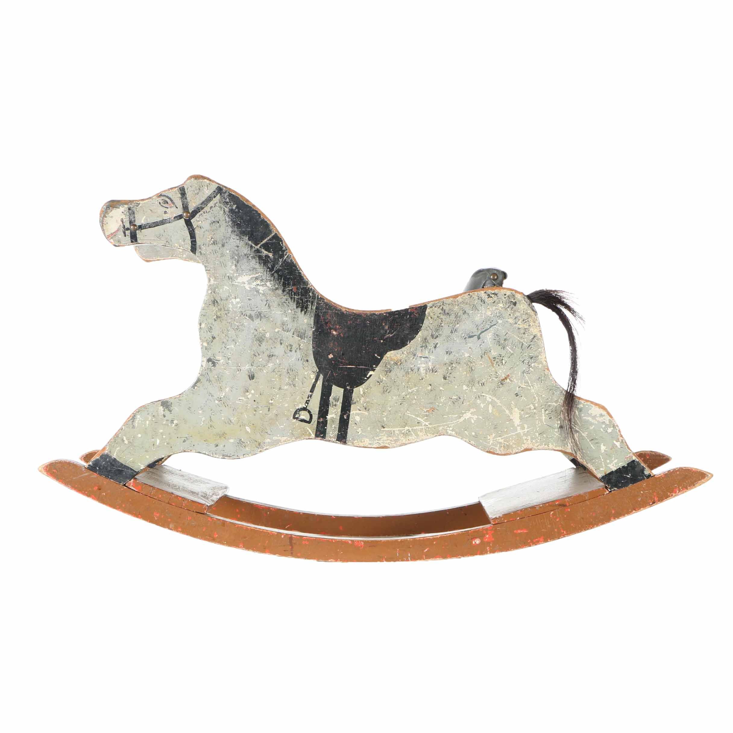 R. J. Benson Gray Wooden Rocking Horse