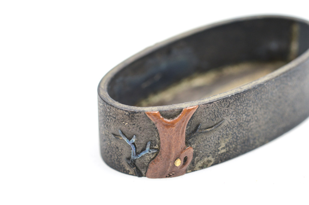 Antique Japanese Kashira Butt Cap and Fuchi Hilt Collar