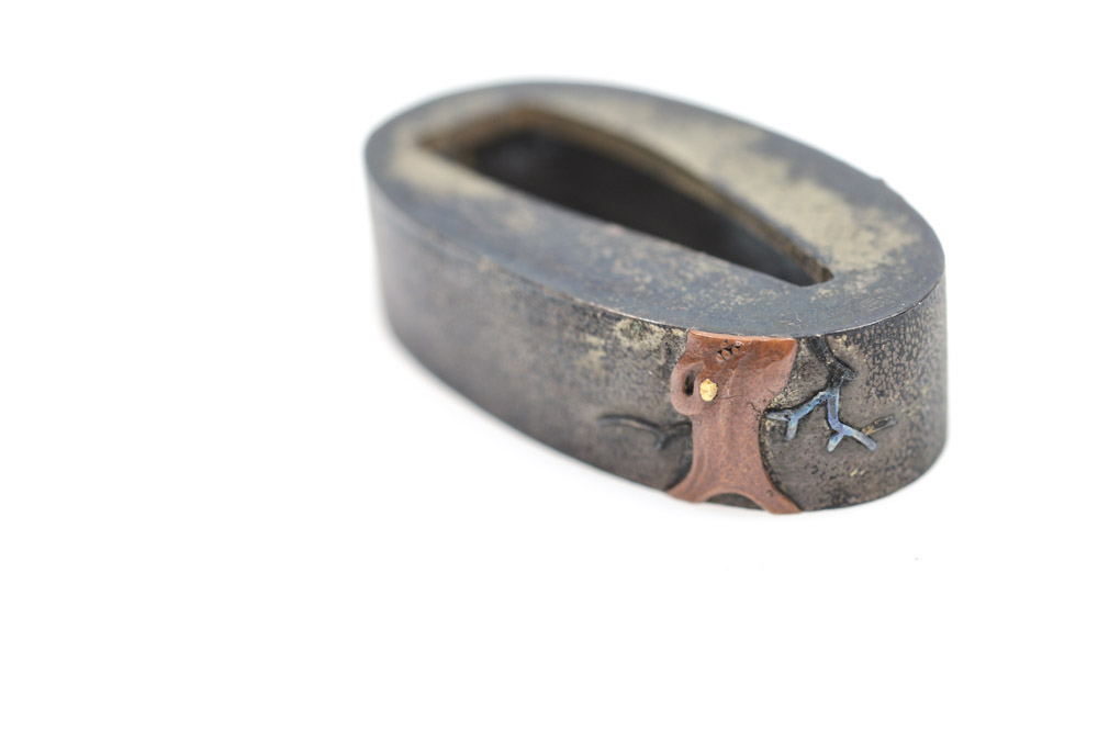 Antique Japanese Kashira Butt Cap and Fuchi Hilt Collar