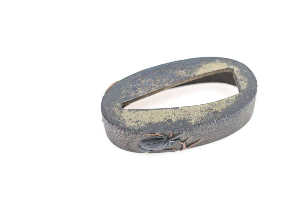Antique Japanese Kashira Butt Cap and Fuchi Hilt Collar