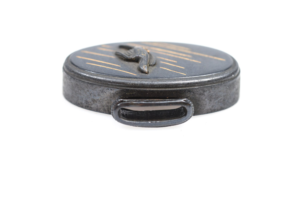 Antique Japanese Kashira Butt Cap and Fuchi Hilt Collar