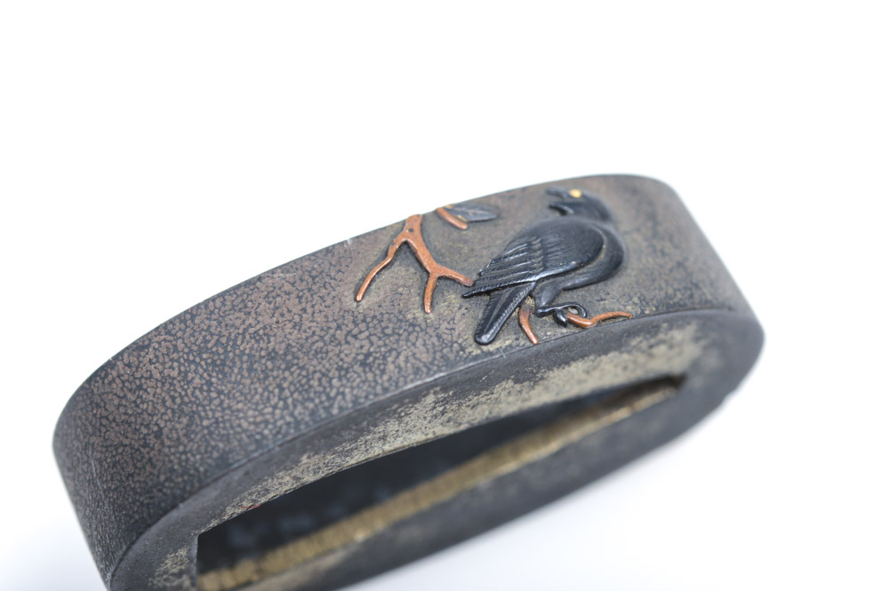 Antique Japanese Kashira Butt Cap and Fuchi Hilt Collar