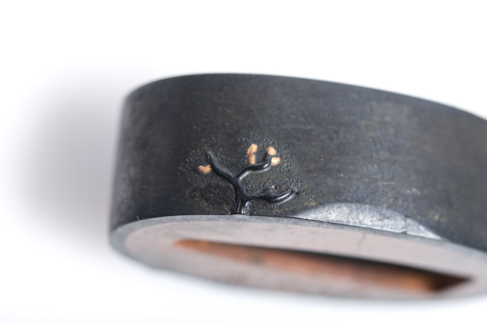 Antique Japanese Kashira Butt Cap and Fuchi Hilt Collar