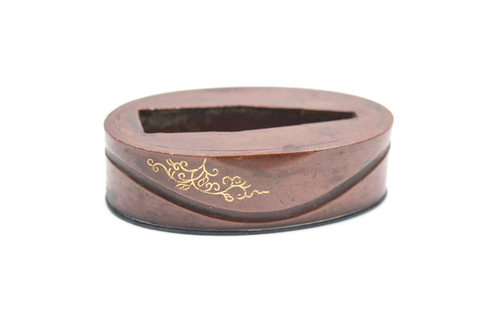 Antique Japanese Kashira Butt Cap and Fuchi Hilt Collar