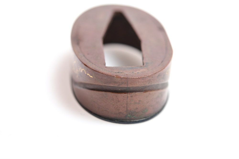 Antique Japanese Kashira Butt Cap and Fuchi Hilt Collar