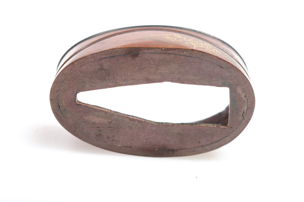 Antique Japanese Kashira Butt Cap and Fuchi Hilt Collar