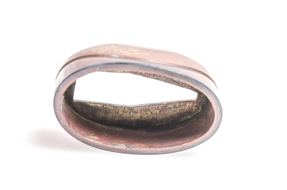 Antique Japanese Kashira Butt Cap and Fuchi Hilt Collar