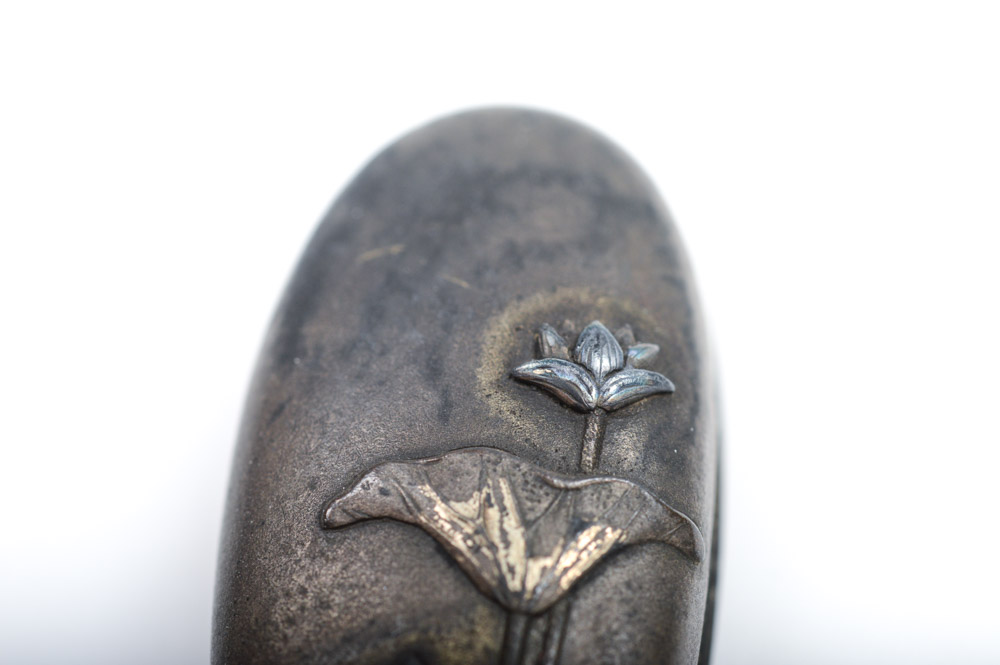 Antique Japanese Kashira Butt Cap and Fuchi Hilt Collar