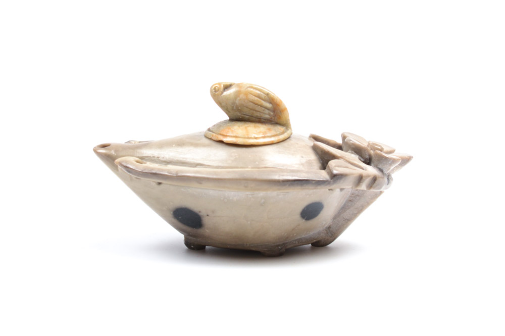 Antique Carved Stone Lamp