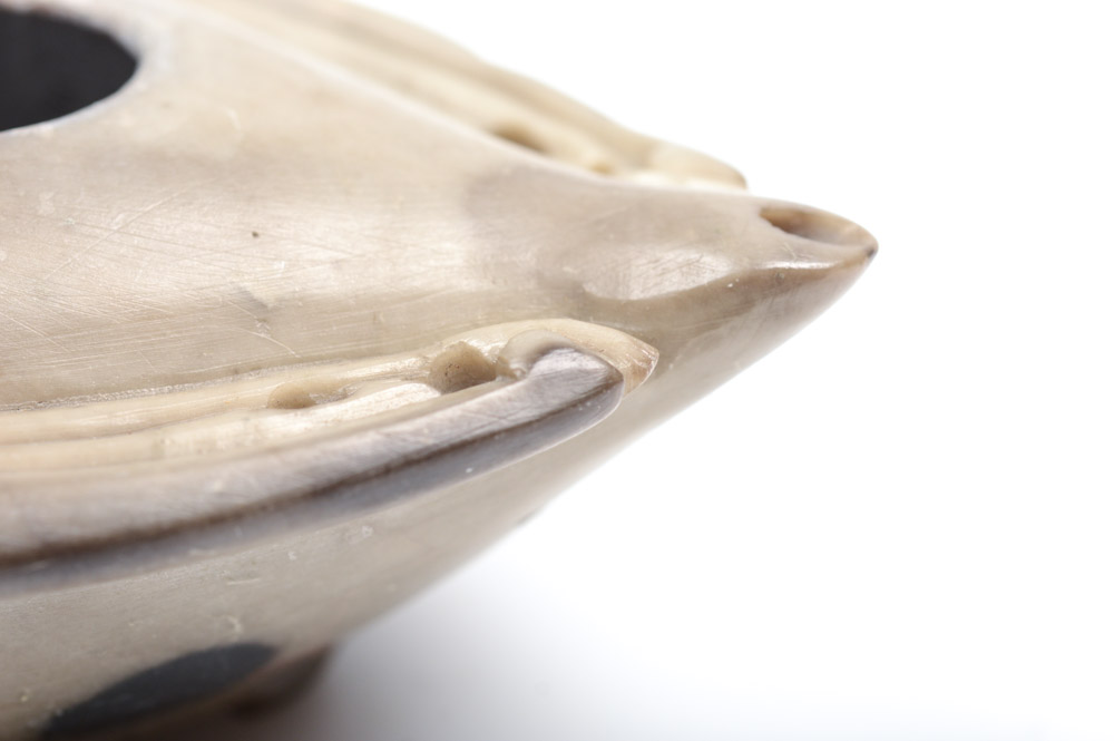 Antique Carved Stone Lamp