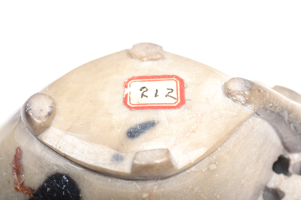 Antique Carved Stone Lamp