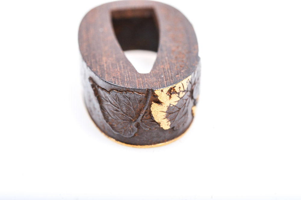Antique Japanese Kashira Butt Cap and Fuchi Hilt Collar