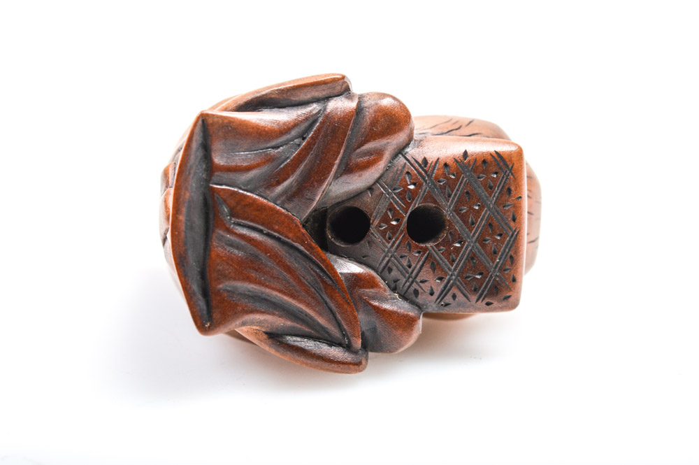 Antique Japanese Carved Fox Spirit Netsuke