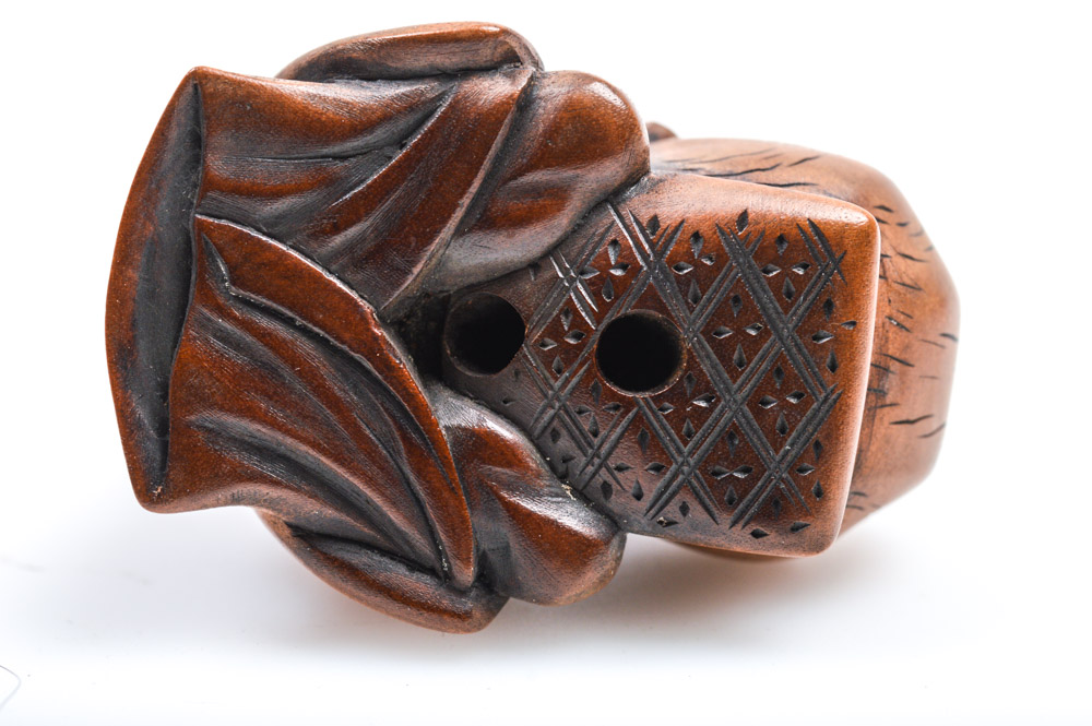 Antique Japanese Carved Fox Spirit Netsuke