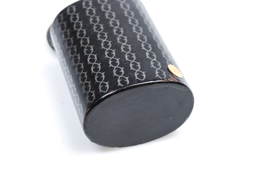 Antique Oval Box with Silver Inlay