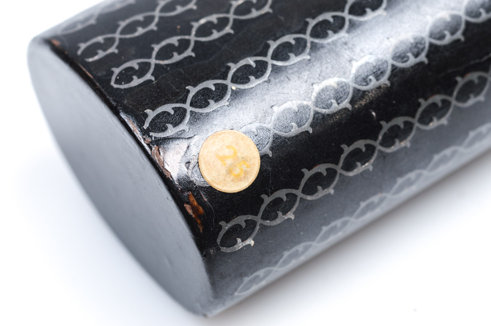 Antique Oval Box with Silver Inlay