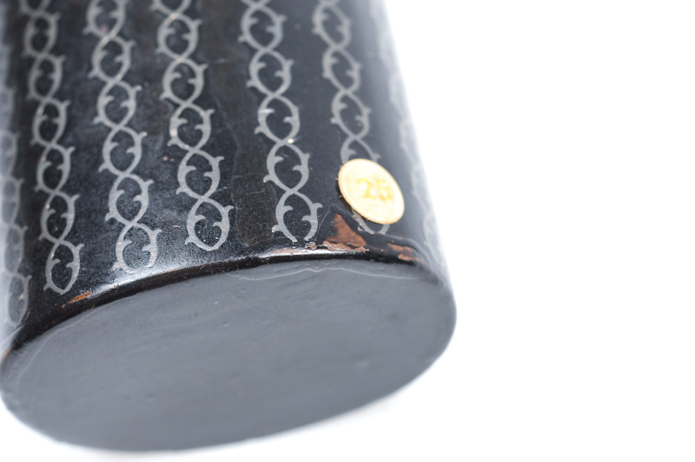 Antique Oval Box with Silver Inlay