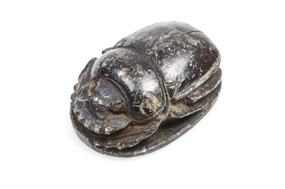 Antique Egyptian Black Wood Scarab
