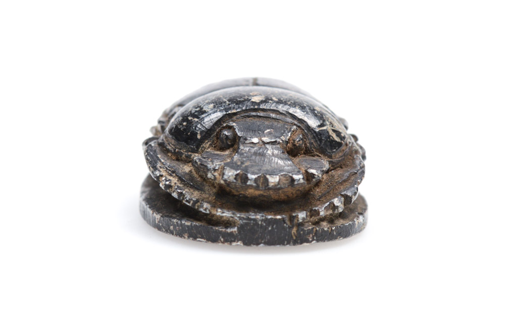 Antique Egyptian Black Wood Scarab