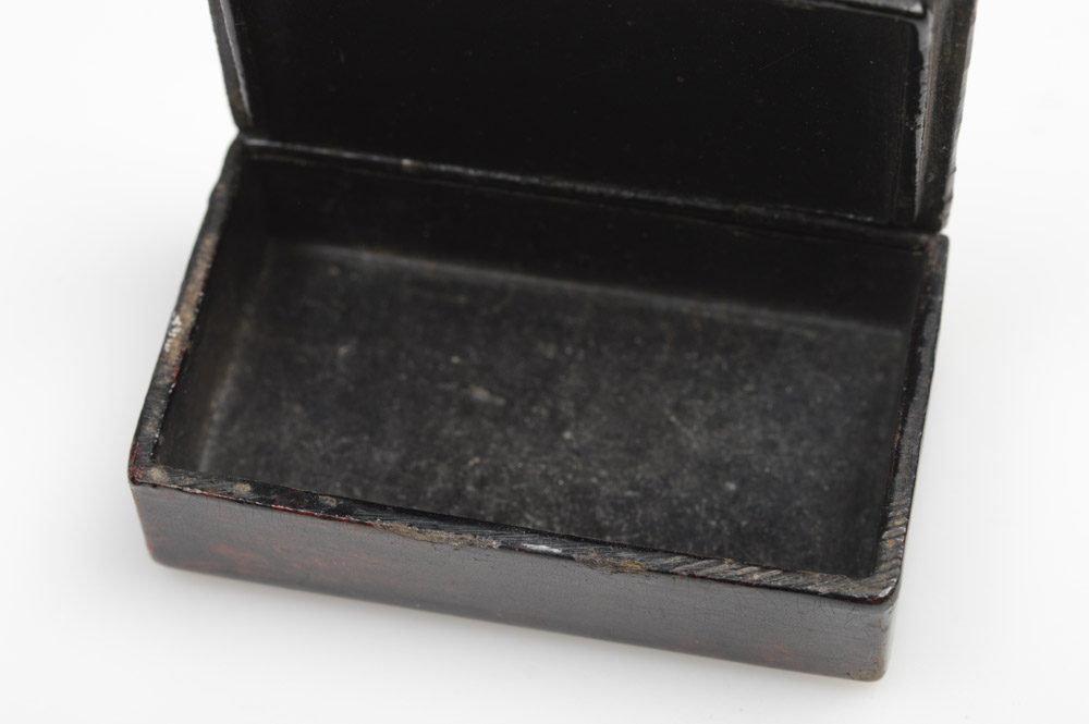 Antique Rectangular Box with Tortoise Shell Decoration