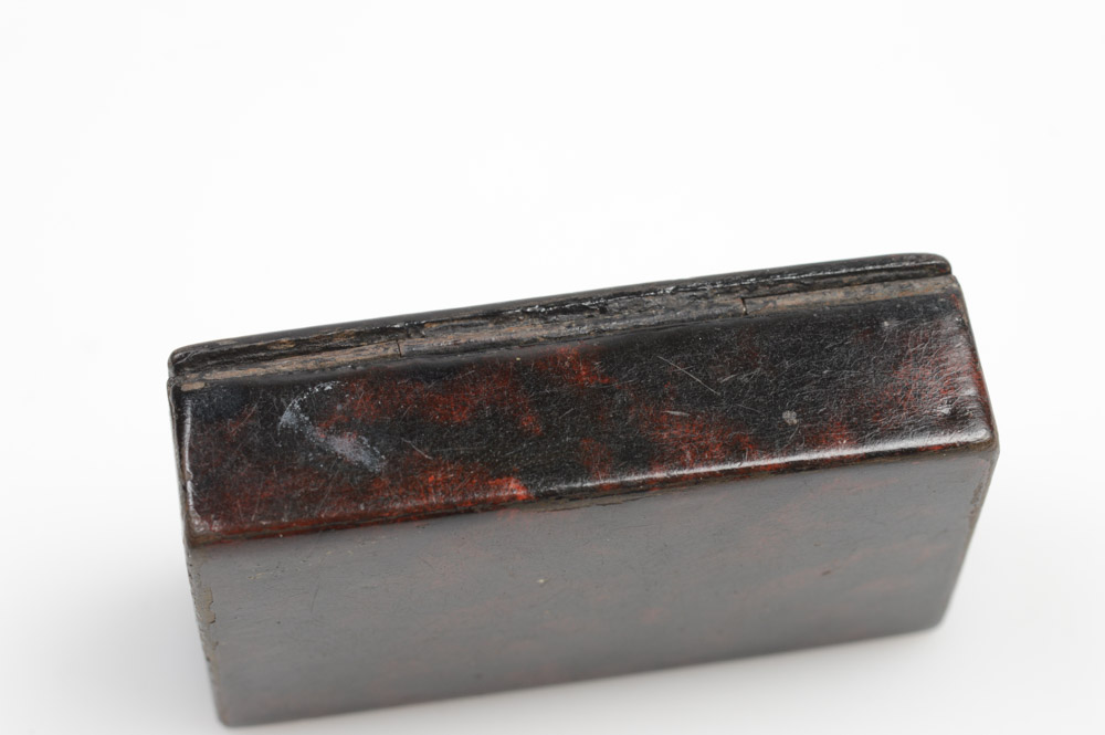 Antique Rectangular Box with Tortoise Shell Decoration