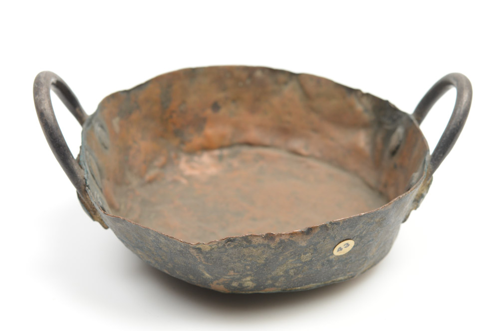 Antique Mexican Hammered Copper Incense Bowl