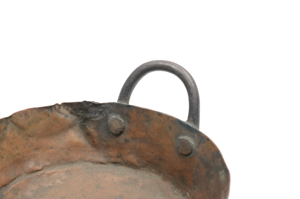 Antique Mexican Hammered Copper Incense Bowl