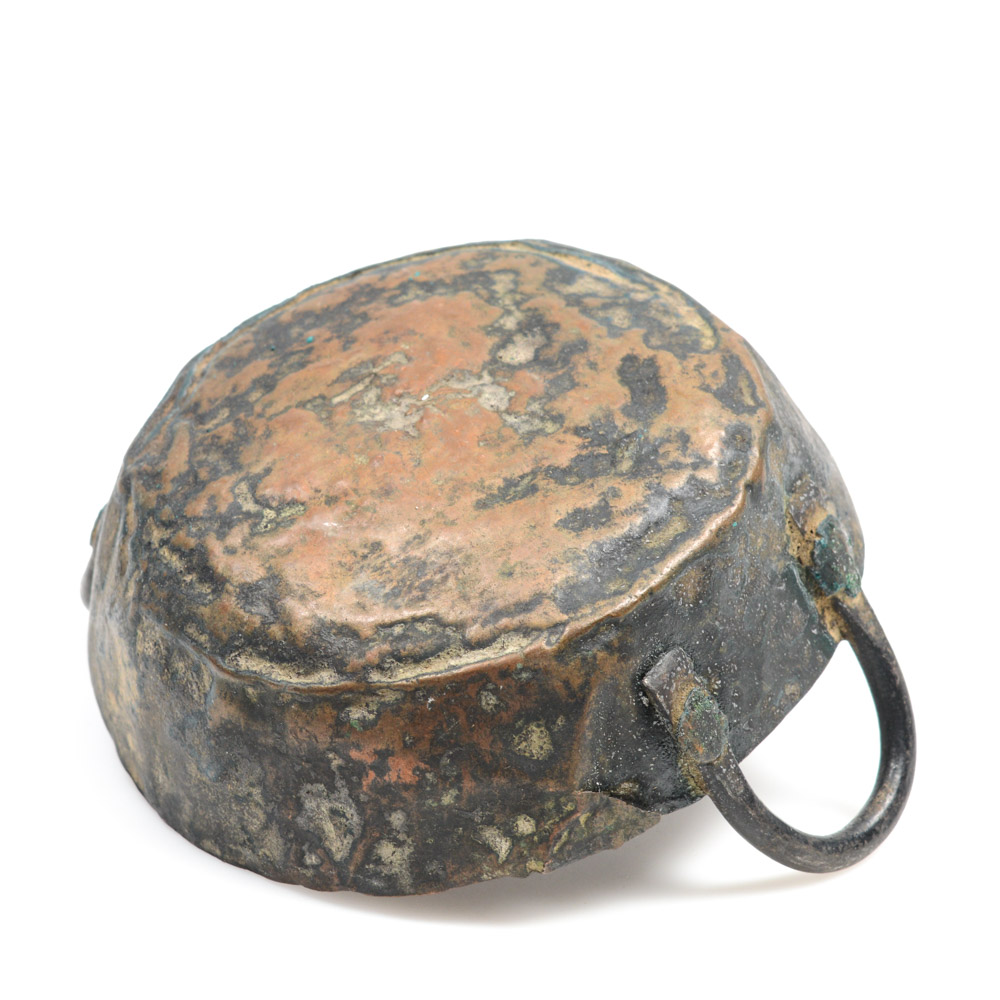 Antique Mexican Hammered Copper Incense Bowl