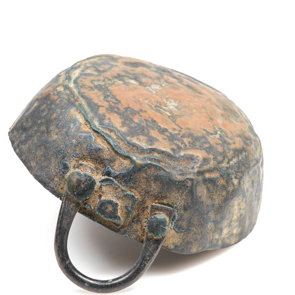 Antique Mexican Hammered Copper Incense Bowl