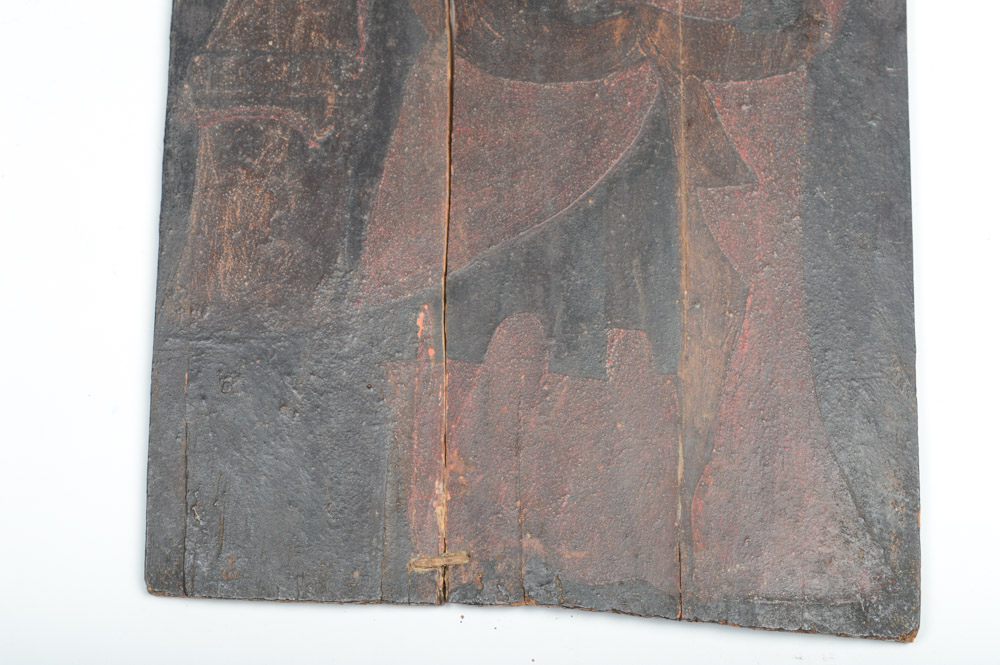 Antique Spanish Colonial Retablo of Saint