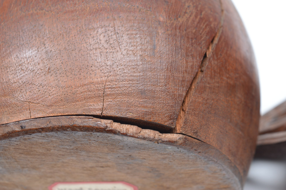Antique Filipino Carved Wood Lidded Bowl
