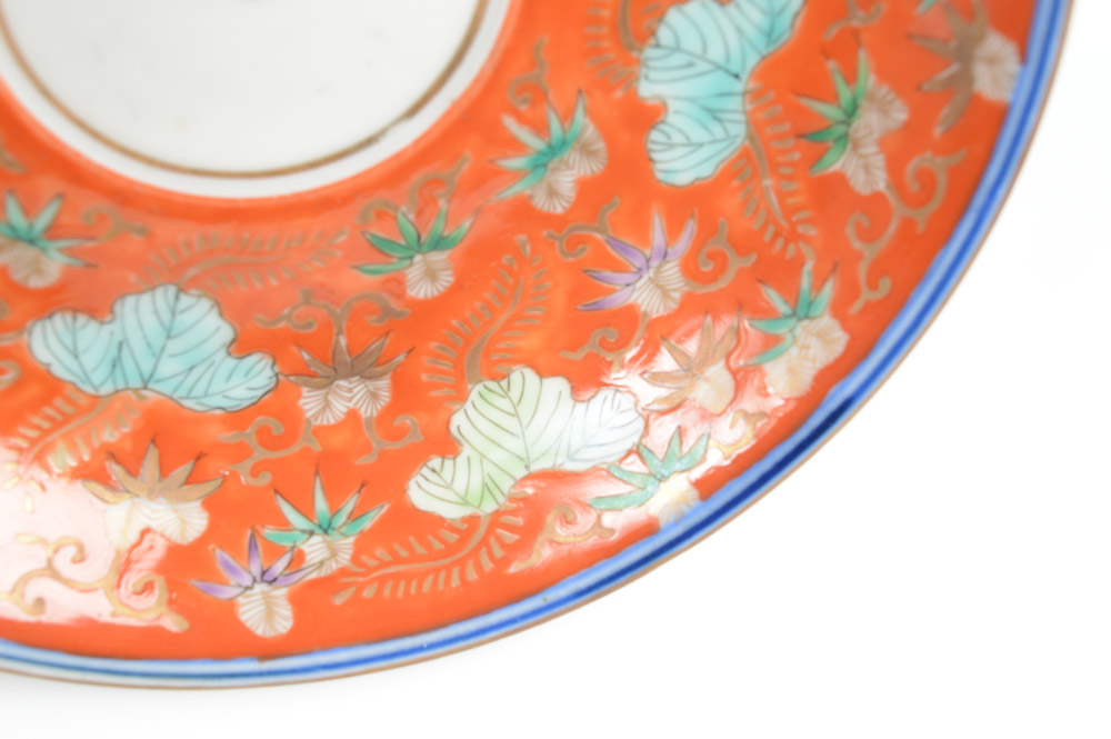 Japanese Fukagawa Porcelain Teacup and Saucer