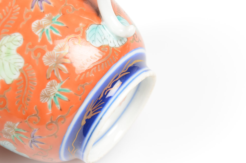 Japanese Fukagawa Porcelain Teacup and Saucer