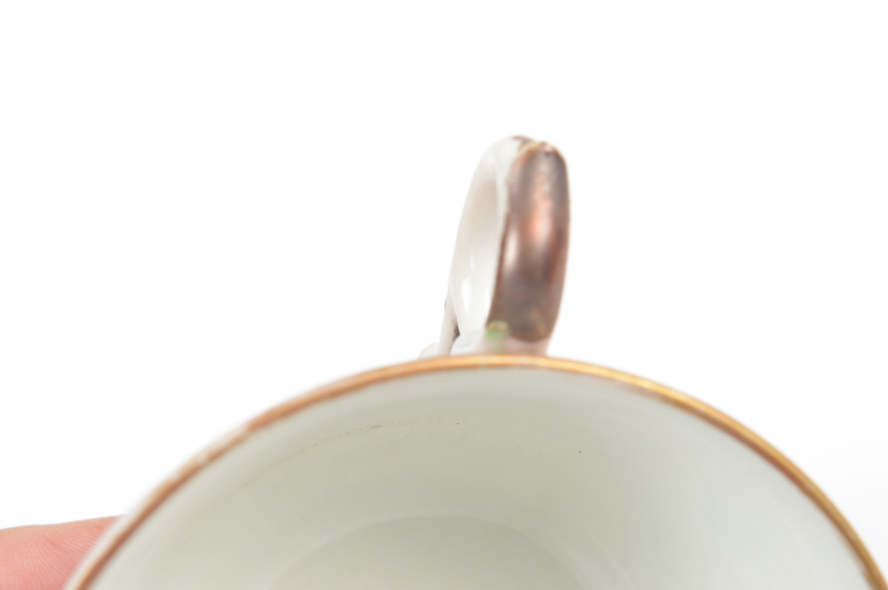 Japanese Fukagawa Porcelain Teacup and Saucer